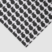 Papier Mousseline Texte personnalisé du Motif d'ananas noir (Détail)