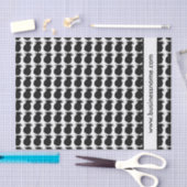 Papier Mousseline Texte personnalisé du Motif d'ananas noir (Artisanat)