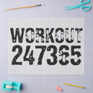 Papier Mousseline Texte usé et rayé Workout 247365 noir
