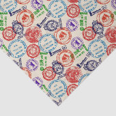 Papier Mousseline Texture avec de vrais timbres (Détail)
