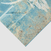 Papier Mousseline Texture bleu Turquoise rustique Crâne de vache tau (Détail)