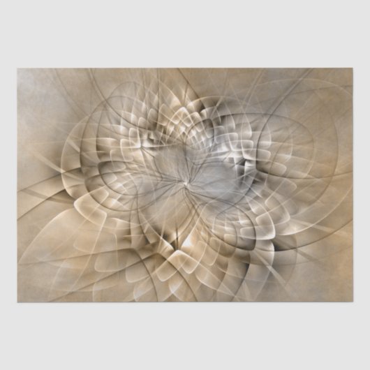 Papier Mousseline Texture d'art fractal moderne abstrait Tons de Ter (Recto)