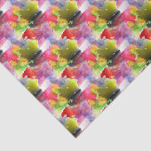 Papier Mousseline Texture de conception rouge, aquarelle jaune (Détail)