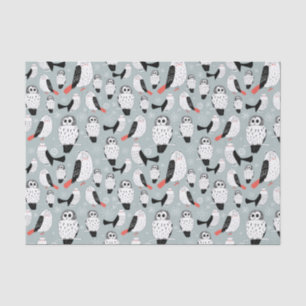 Papier Mousseline Texture des hiboux blancs