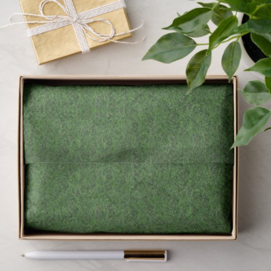 Papier Mousseline Texture d'herbe verte (Cadeau)