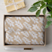 Papier Mousseline Texture en bois rustique avec Feuilles de feuillag (Cadeau)