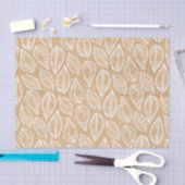 Papier Mousseline Texture en bois rustique avec Motif Feuille blanc (Artisanat)