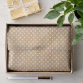 Papier Mousseline Texture en bois rustique avec Motif Pois blanc (Cadeau)
