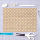 Papier Mousseline Texture en bois rustique avec Motif Pois blanc (Artisanat)