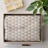 Papier Mousseline Texture en bois rustique avec Motif triangles blan (Cadeau)