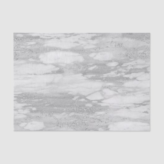 Papier Mousseline Texture en marbre blanc et Parties scintillant arg (Recto)
