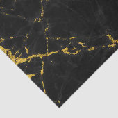 Papier Mousseline Texture en marbre noir et or (Détail)
