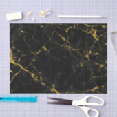 Papier Mousseline Texture en marbre noir et or (Artisanat)