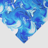Papier Mousseline Texture marbrée par bleu, technique riche d'ebru (Détail)