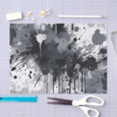 Papier Mousseline Texture Noir Blanc Et Gris (Artisanat)