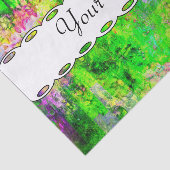 Papier Mousseline Texture pourpre verte (Détail)