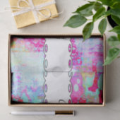 Papier Mousseline Texture rouge rose (Cadeau)