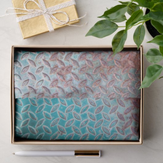 Papier Mousseline Texture rouillée en métal (Cadeau)