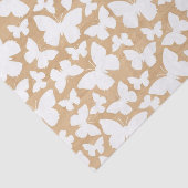 Papier Mousseline Texture rustique en bois avec papillon blanc (Détail)