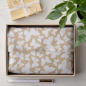 Papier Mousseline Texture rustique en bois avec papillon blanc (Cadeau)