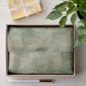 Papier Mousseline Texture rustique verte (Cadeau)
