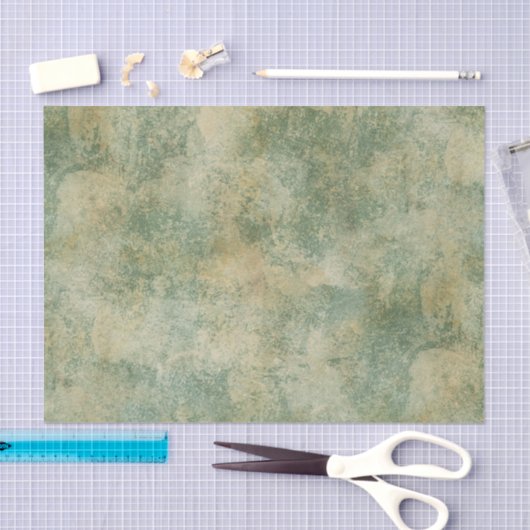 Papier Mousseline Texture rustique verte (Artisanat)