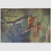 Papier Mousseline Texture rustique vintage Découpage de cerfs (Recto)