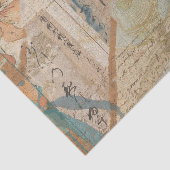 Papier Mousseline Texture Rustique Vintage Découpage Rose pêche  (Détail)