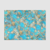 Papier Mousseline texture turquoise (Recto)