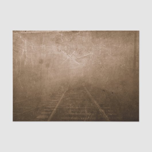 Papier Mousseline Texture Vintage Grunge Rustique Voies Ferrées (Recto)