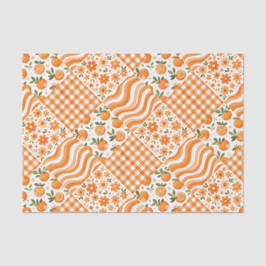 Papier Mousseline Textures Orange (Recto)