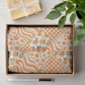 Papier Mousseline Textures Orange (Cadeau)
