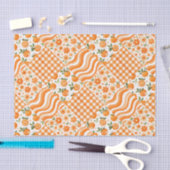Papier Mousseline Textures Orange (Artisanat)