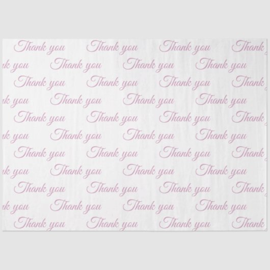 Papier Mousseline Thank you Wrapping paper  (Recto)