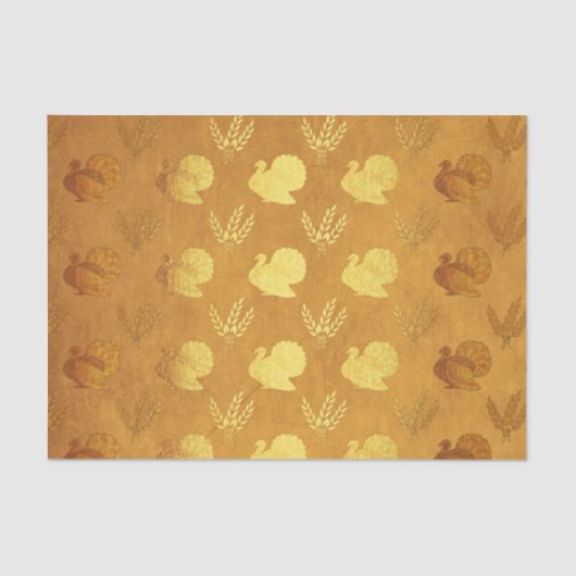 Papier Mousseline Thankesgiving Gold Foil (Recto)