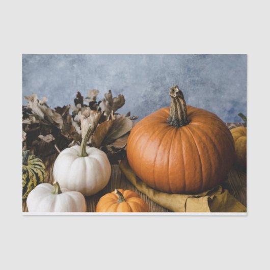 Papier Mousseline Thanksgiving Automne Automne Harvest Halloween Cit (Recto)