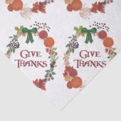 Papier Mousseline Thanksgiving Autumn Wreath to Personnaliser (Détail)