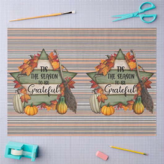 Papier Mousseline Thanksgiving Collection d'automne tendance (Artisanat)
