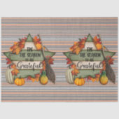 Papier Mousseline Thanksgiving Collection d'automne tendance (Recto)