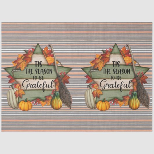 Papier Mousseline Thanksgiving Collection d'automne tendance (Recto)