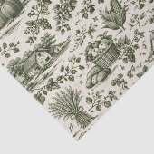 Papier Mousseline Thanksgiving Sage Green Harvest Toile (Détail)