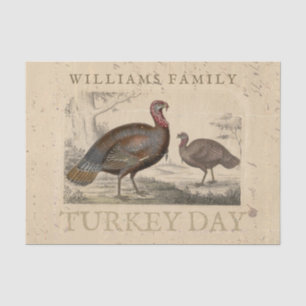 Papier Mousseline Thanksgiving Vintage Turquie Day Decoupage