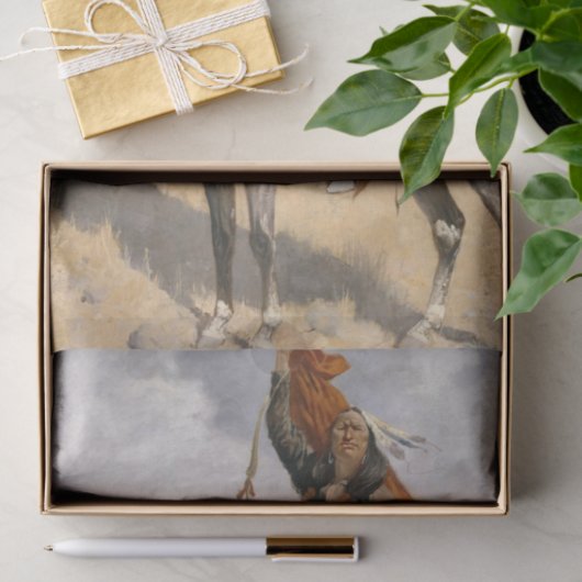 Papier Mousseline The Blanket Signal by Frederic Remington (Cadeau)