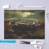 Papier Mousseline "The Dernier Stand" Art occidental de Charles M Ru (Artisanat)