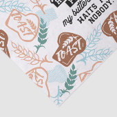 Papier Mousseline Thé et citations de toasts beurrées (Détail)