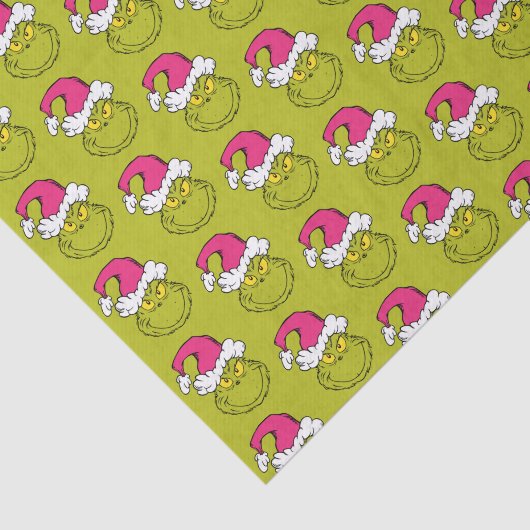 Papier Mousseline The Grinch in Pink Santa Hat (Détail)