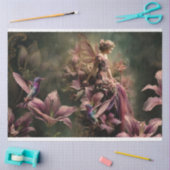 Papier Mousseline The Lily Fairy Tale Fantasy Hummingbird Floral (Artisanat)