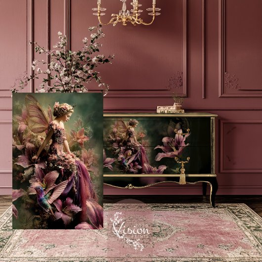 Papier Mousseline The Lily Fairy Tale Fantasy Portrait Floral