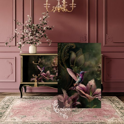 Papier Mousseline The Lily, Hummingbird Ethereal Floral