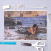 Papier Mousseline The Merman, par John William Waterhouse - vers 189 (Artisanat)